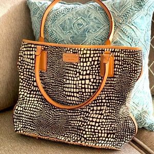 Kate Spade canvas tote in animal print